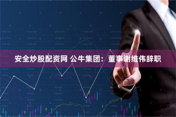 安全炒股配资网 公牛集团：董事谢维伟辞职